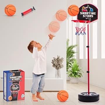 Ultimate Kids Basketball Hoop Set - Adjustable Indoor & Outdoor Mini Court. Includes Basketball Goal, Stand, and Balls - Fun for Kids, Toddlers, Boys & Girls