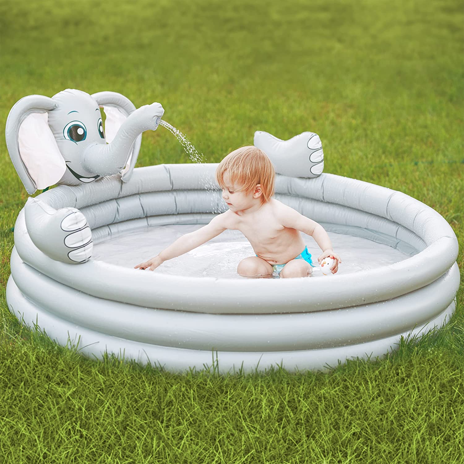 Inflatable Elephant Kiddie Pool – Atlasonix - Main Image