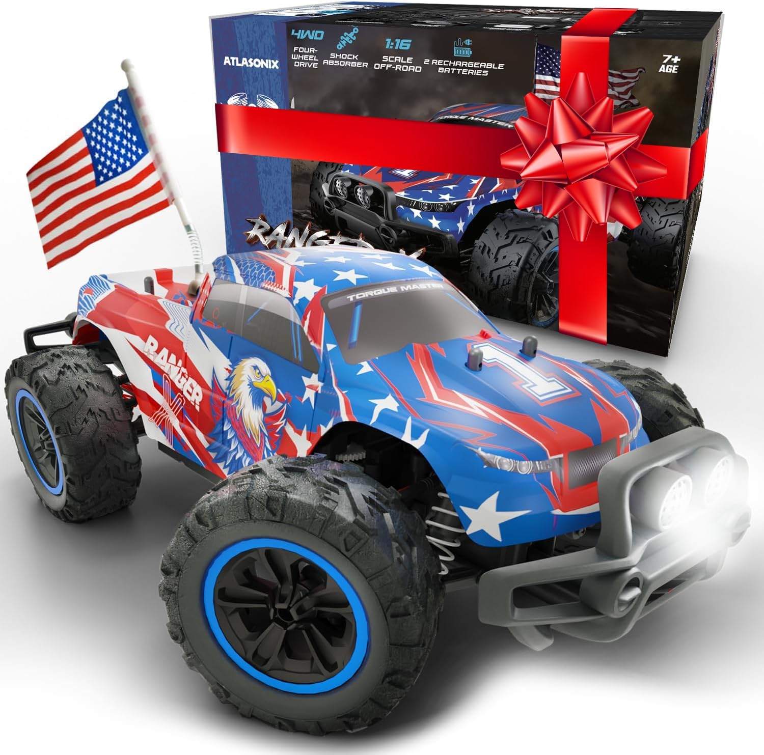 Fast RC Car 4x4 Truck - 36 mph 1:16 Brushless Motor Remote Control Car ...