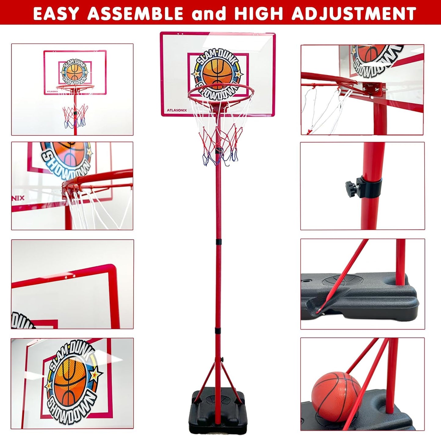 Ultimate Kids Basketball Hoop Set - Adjustable Indoor & Outdoor Mini Court. Includes Basketball Goal, Stand, and Balls - Fun for Kids, Toddlers, Boys & Girls