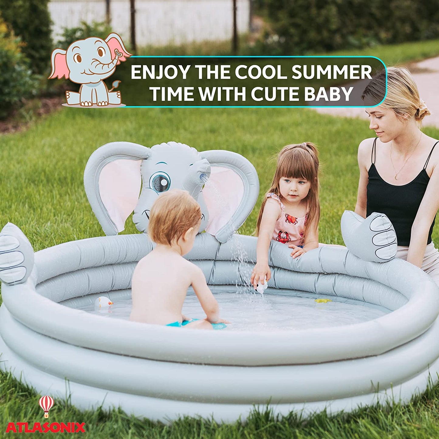 Inflatable Elephant Kiddie Pool