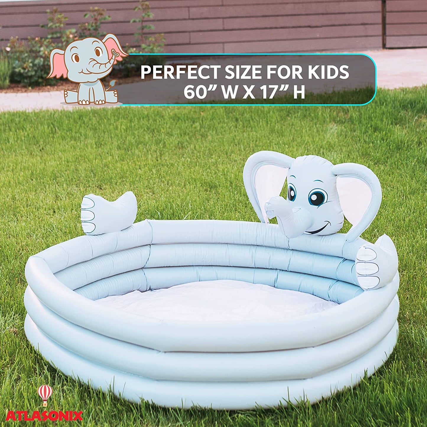 Inflatable Elephant Kiddie Pool